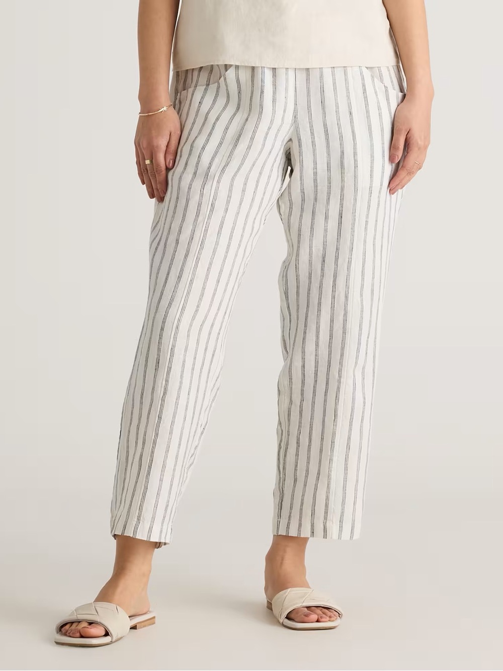 Quince Tapered Linen Pants - sz M